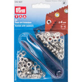 Nestels met ringen | zilver 4 mm | 50 stuks Prym 542407 Zeilringen - Nestelringen PRYM - 542407 4002275424075